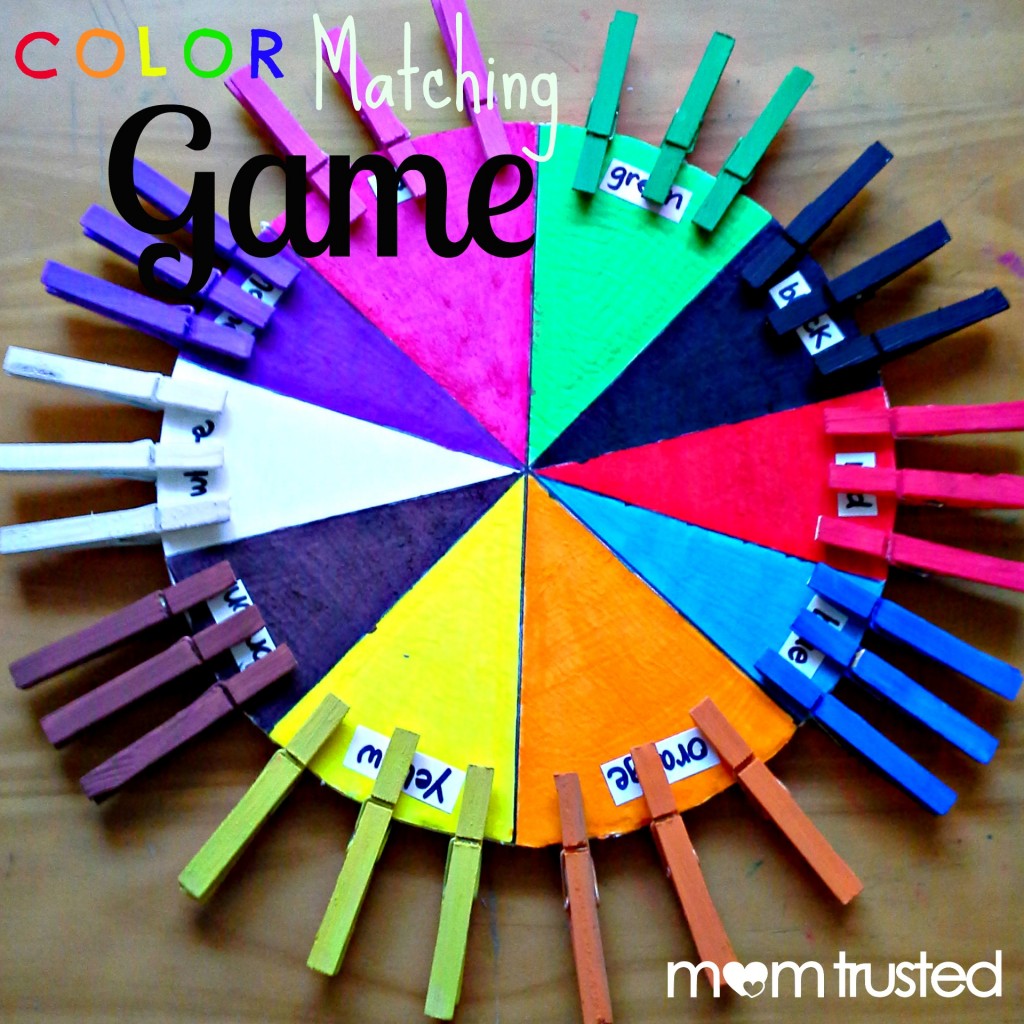 How to Make this Color Matching Game for your Preschooler - Preschool