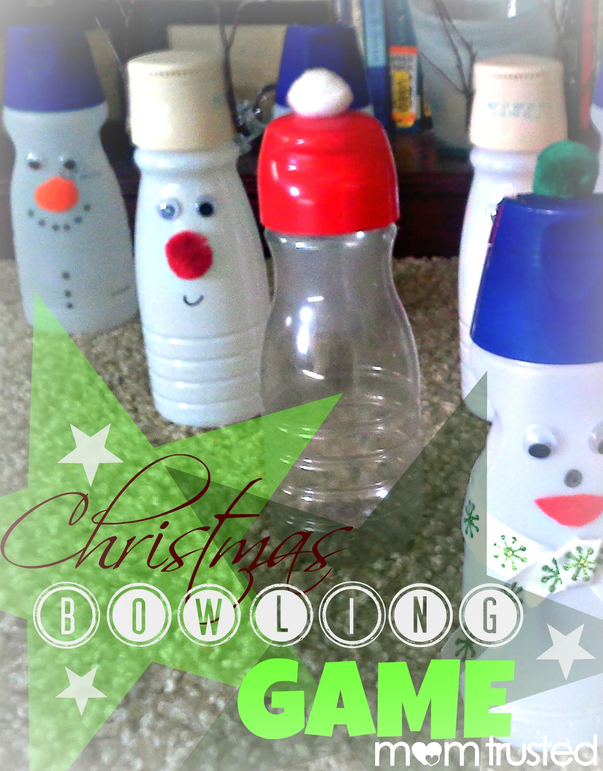 Coffee Creamer Christmas Bowling Game - Preschool Activities and