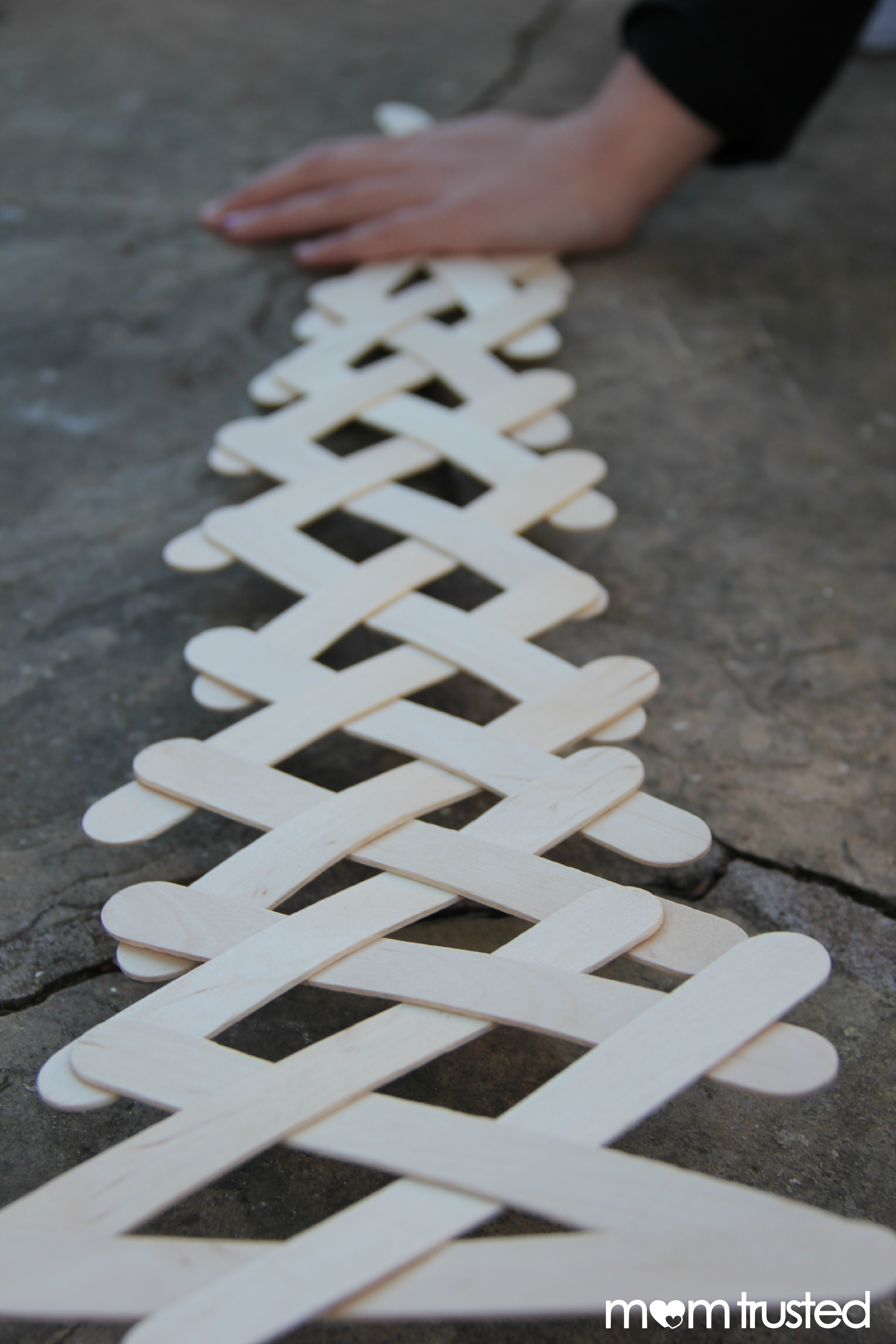 Popsicle Stick Chain Reaction - Preschool Activities and