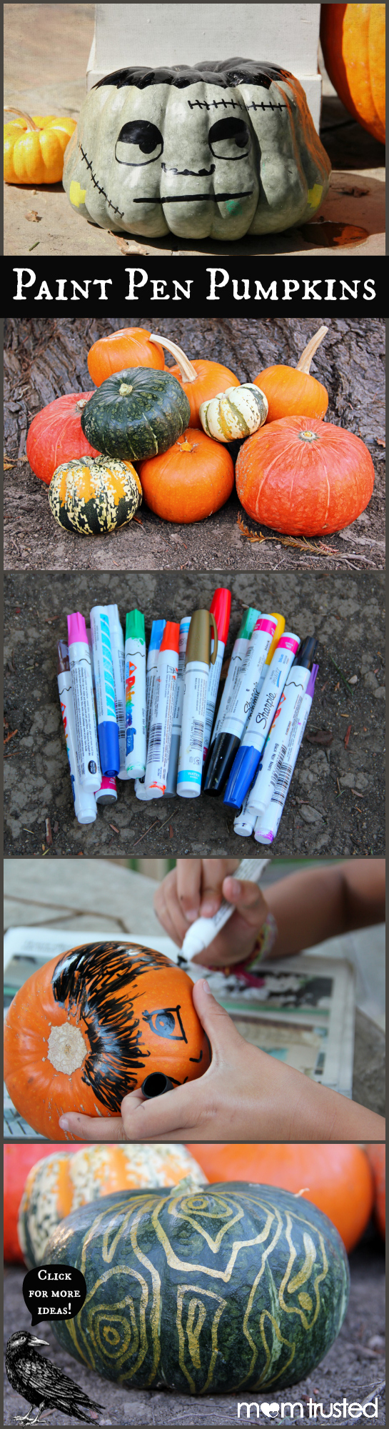 paint pen pumpkins by Mom Trusted title