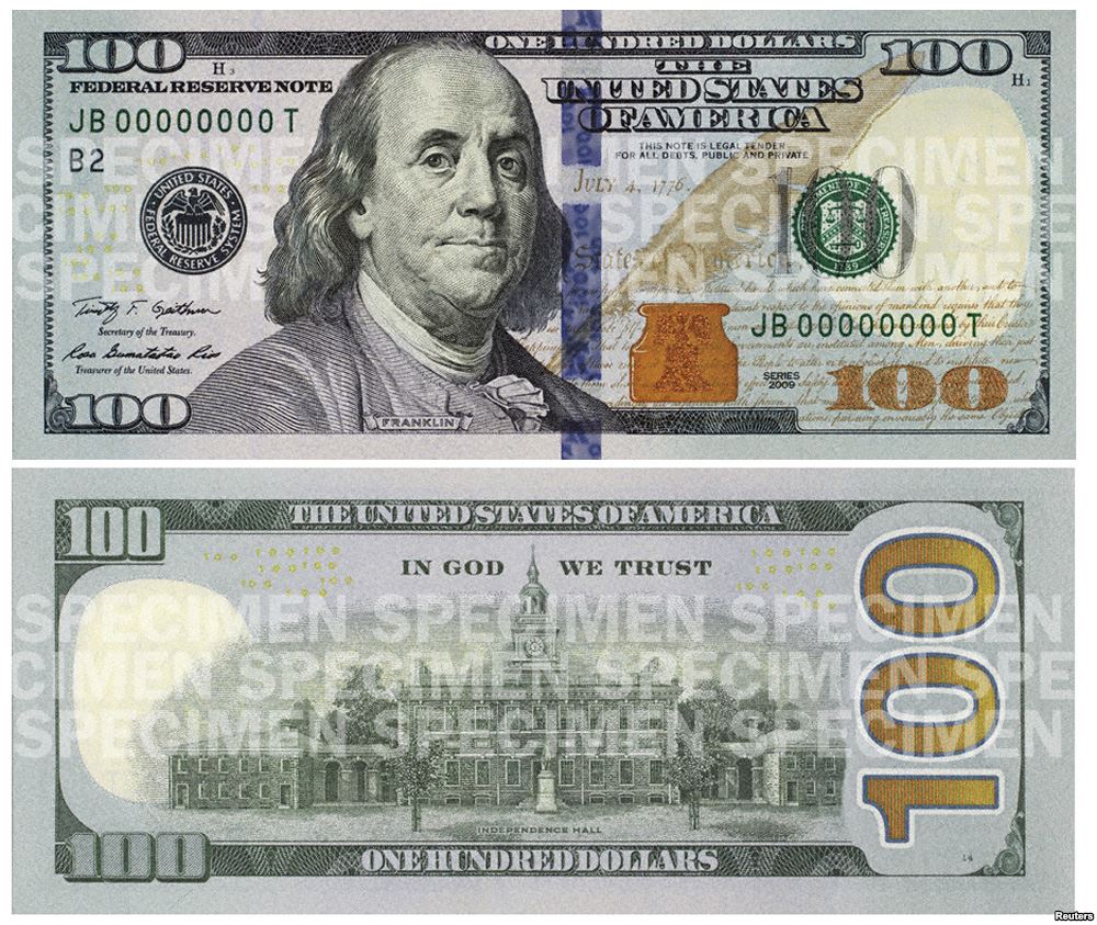 Printable Sheet Of 100 Dollar Bills