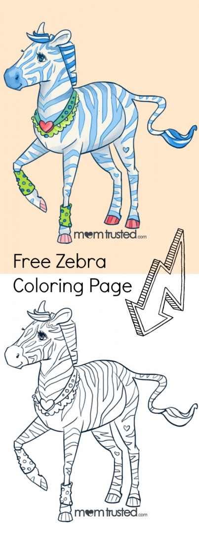 zebra coloring page